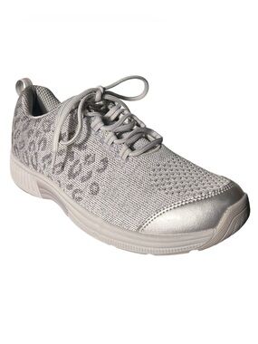 Orthofeet Shoes Size 9.5 Wide Coral Stretch Knit Walking Sneakers